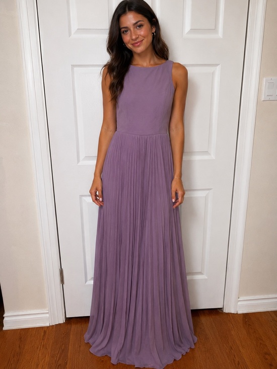 Dresses & Skirts - Lavender Sleeveless Pleated Maxi Dress